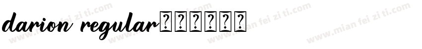 darion regular字体转换